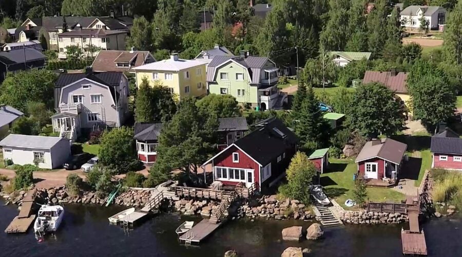 Rantakari_birdview2 Rantakari vuokramökki, Kotka