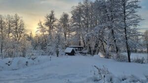 Kivikoski, talvimaisema