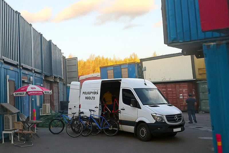 Polkupyörähuoltoon ja varastointiin sopivaa vuokratilaa Vantaan Hakkilassa