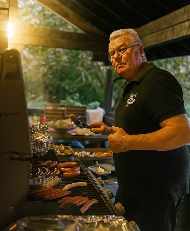 Kaasugrilli Strukan mökin terassilla