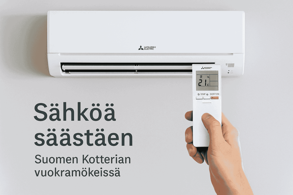 Ilmalämpöpumppu ja kaukosäädin, energiansäästö ja asumismukavuus Suomessa.