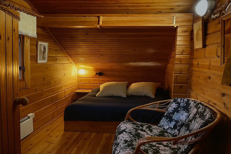 Sleeping loft above the sauna