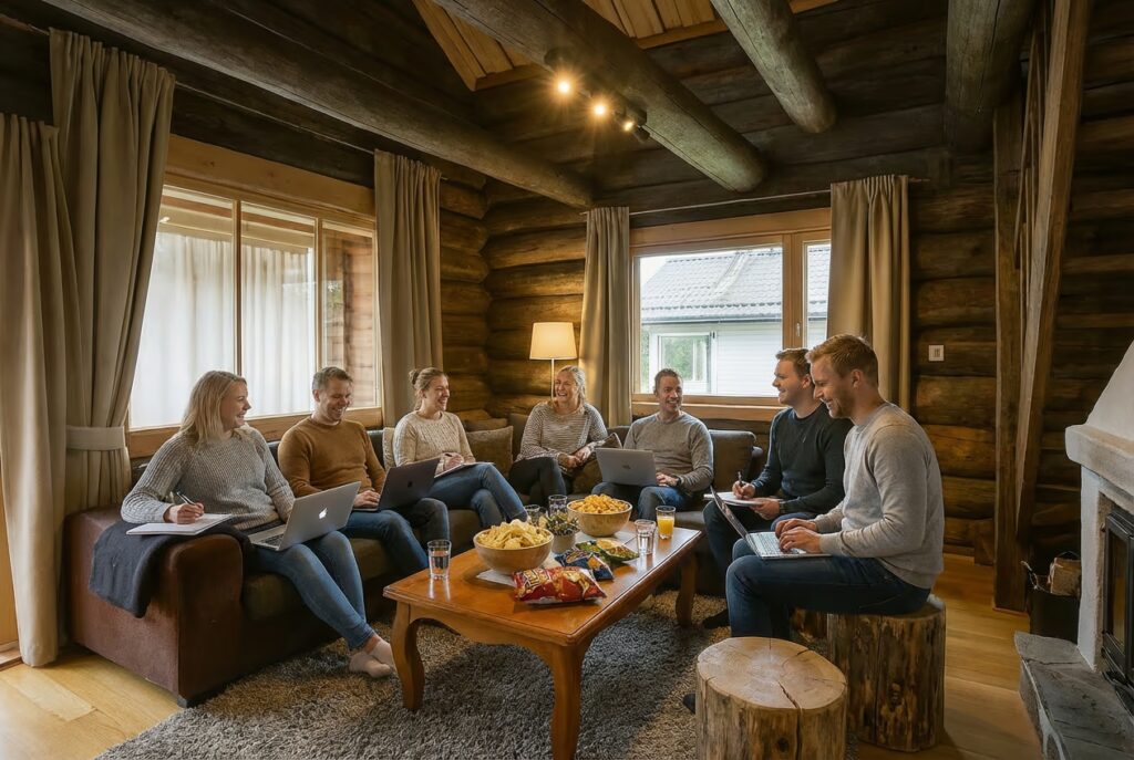 Villa kaunisvirta on iso huvila, joka soveltuu hyvin palaverien pitopaikaksi ja kokousporukan virkistystarpeisiin. Kymenlaakso, Etelä-Suomi