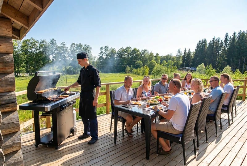 Kokki Kaunisvirran mökillä